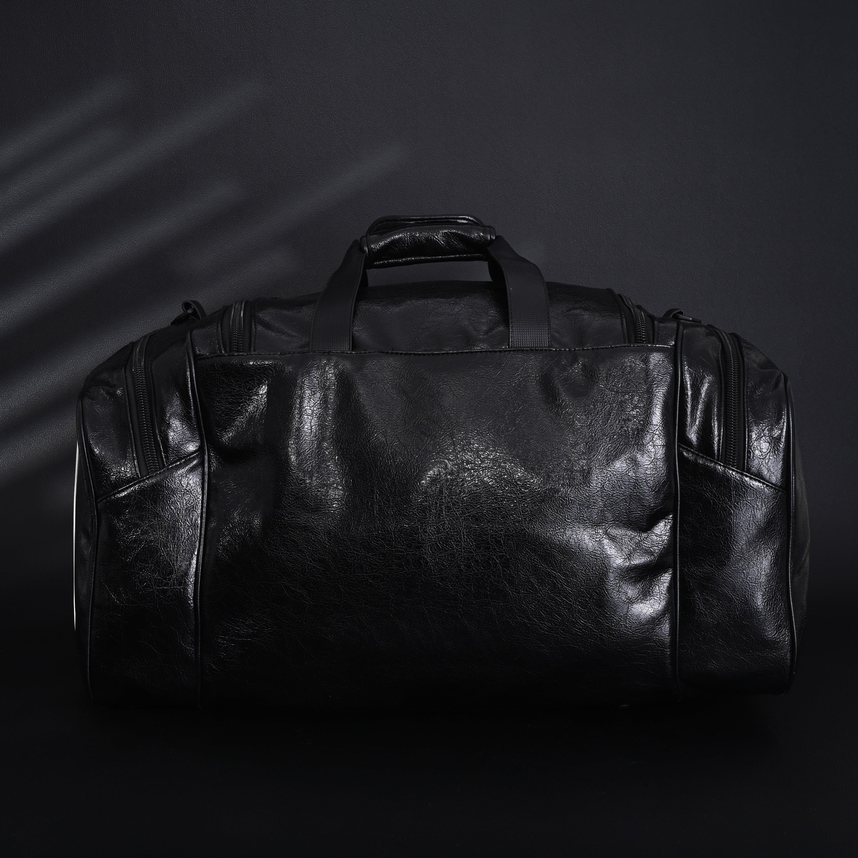 Balenciaga x adidas Large Duffel Travel Bag – Black with Trefoil Logo and Triple Stripes